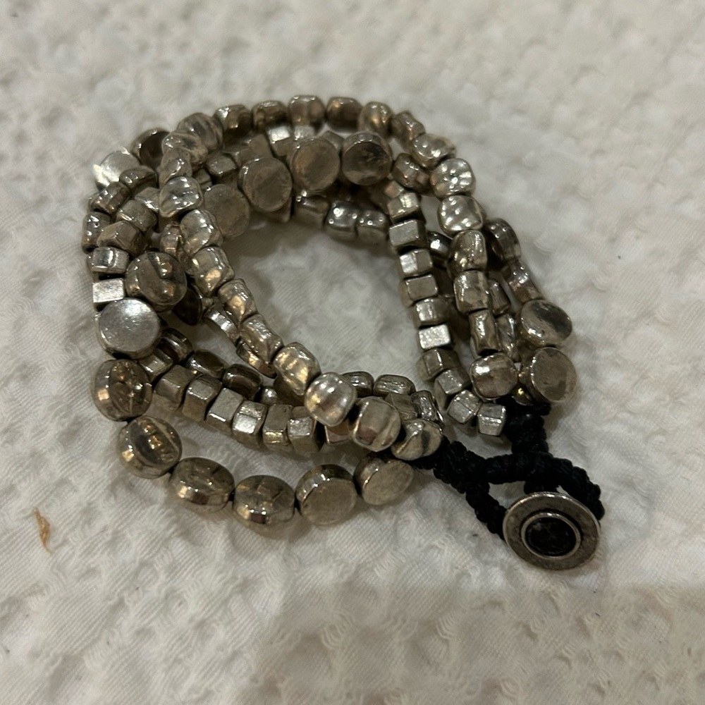 Silver Beaded Bracelet